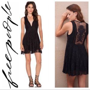 Free People Reign Over Me Lace Dress in Black
